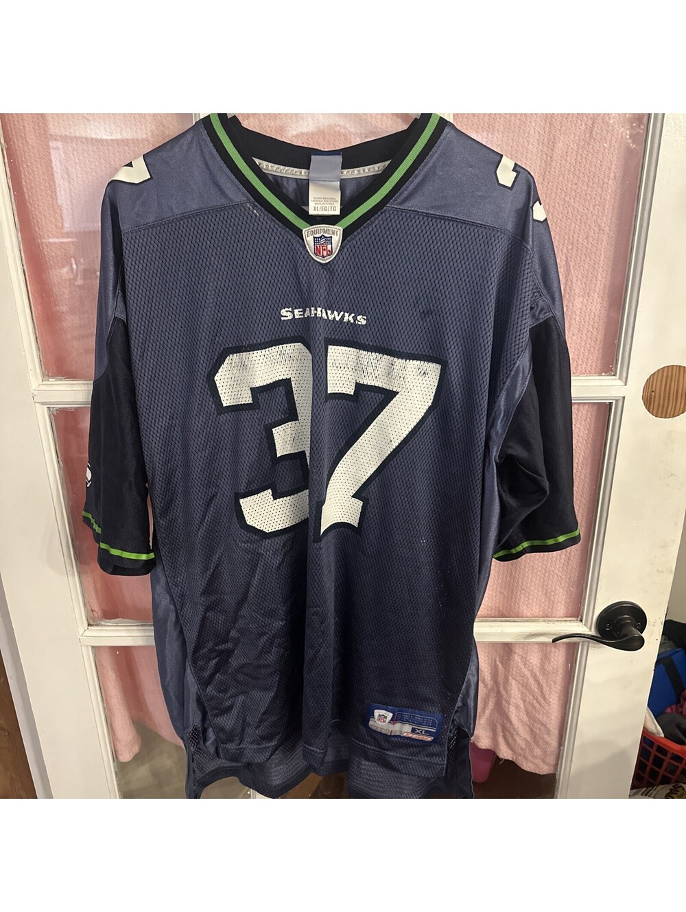 Vintage 2004 Seattle Seahawks Shaun Alexander Jersey Reebok Blue Mens
